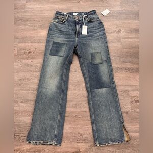 Good American Straight Leg Blue Jeans